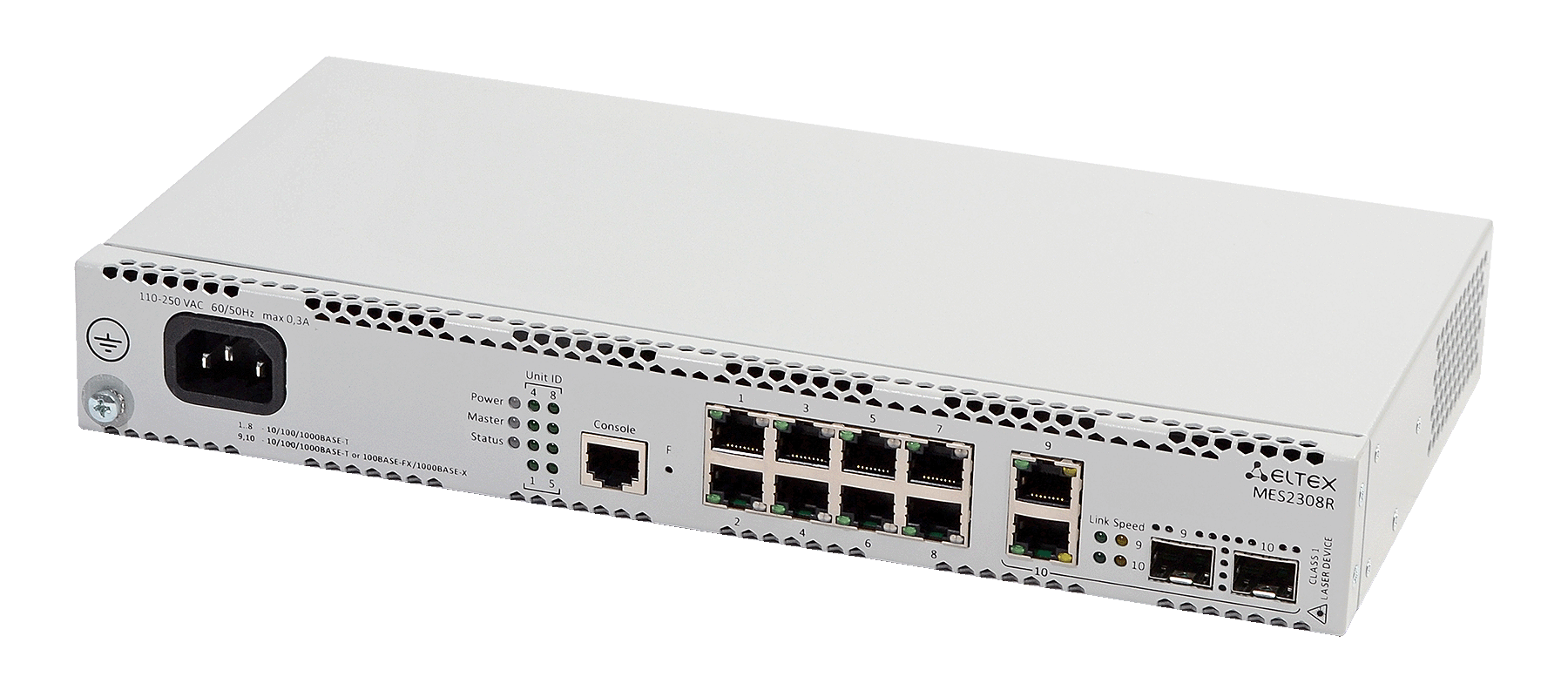 Ethernet-коммутатор MES2324, 24 порта 10/100/1000 Base-T, 4 порта 10GBase-R (SFP+)/1000Base-X (SFP), L3, 48V DC